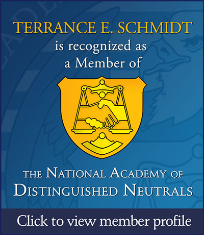 National Academy of Distinguished Neutrals - Terrance E. Schmidt